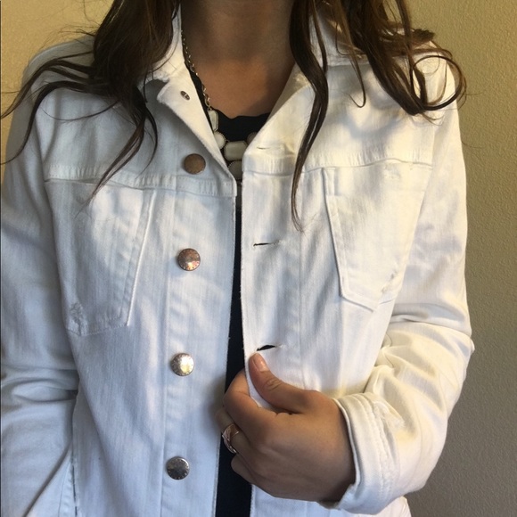 L’agence White Denim Distressed jacket - Picture 3 of 4